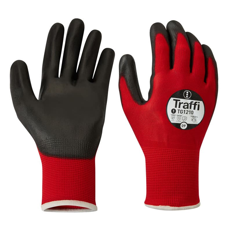 Traffi Gloves Red Size 9